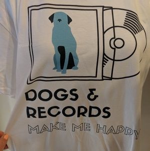 Dogs Records Happy T-SHIRT Top